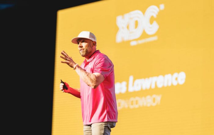 Motivational speaker speaks at corporate event in San Antonio, TX.